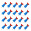 20 Pcs Tile Leveler Spacer Reusable Tools for Wall Floor Tile Adjustment Internal Screw Leveler Tile Tools with T-Pin 1