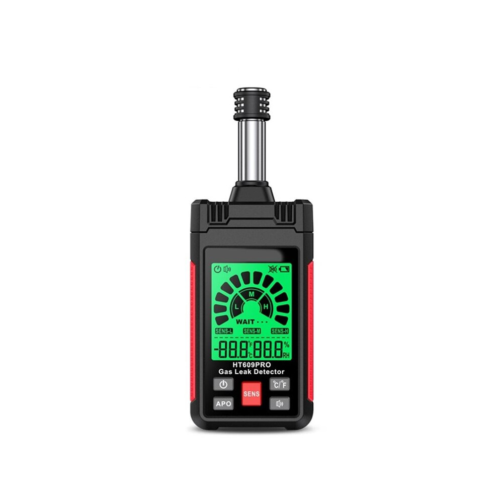 Ht609 Pro Natural Gas Detector Gas Leak Detector 0-1000Ppm Sound & Screen Alarm Flammable Natural Methane Gas Detector 4712294055814