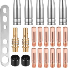 22 Pieces MIG/MAG Welding Accessories Set, Wear Parts Set for MIG MAG Welding Torch MB15AK