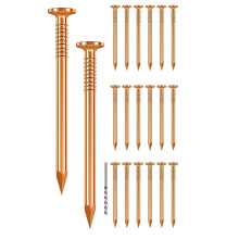 20pcs Copper Nails for Killing Trees Stump Root, 3.15 Inch Long Pure Copper Nails Bulk with Drill, Stump Removal Spikes