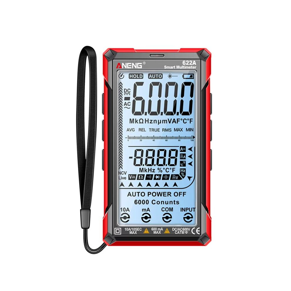 Aneng 622A Digital Multimeter With Auto Range True Rms /Ac Voltage 9999 Analog Tester Meter Multitester 4713049282271