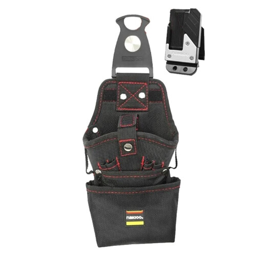 NAKIOO Rotatable Drill Bit Quick-Hanging Tool Bag, Tool Belt Organizer, Essential Electrician Accessory.