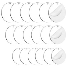 18 Vielseitige Acryl-Rohlinge für DIY-Bastelarbeiten, Sublimationsdruck und Schlüsselanhänger (5 cm/7,5 cm/10 cm)