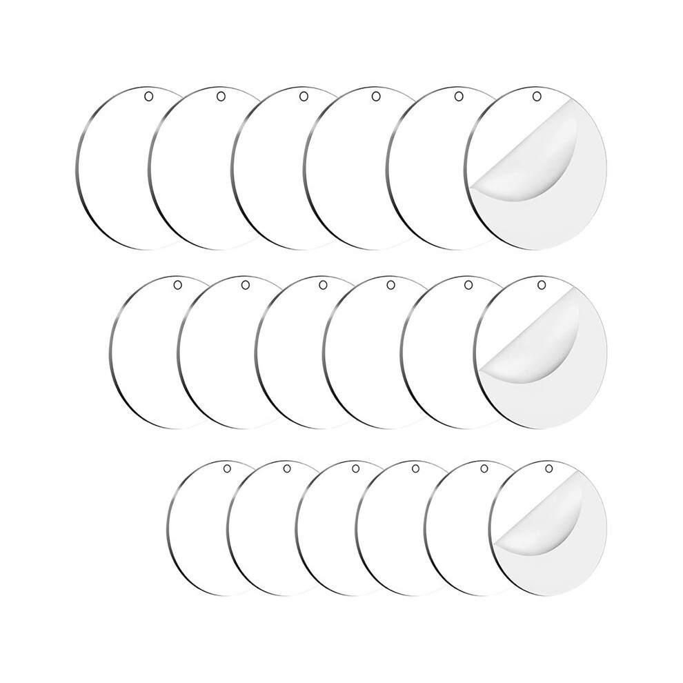 18Pcs Versatile Acrylic Ornament Blanks For Diy Crafts, Sublimation, And Keychain Projects (5Cm/7.5Cm/10Cm) 6033139135149