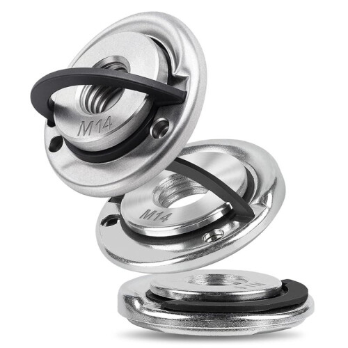3-Pack M14 Quick Release Nuts, Quick Release Nut with Lever for All Angle Grinders, Clamping Nut Grinding Wheel Change