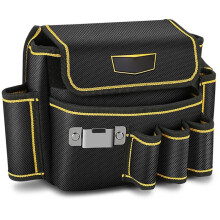 1pc Multi-Pocket Tool Pouch, 600D Oxford Cloth, Adjustable Belt for Electrician, Carpenter