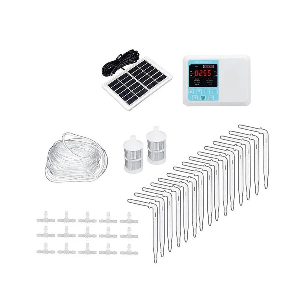 Automatic Drip Irrigation Device Double Pump Controller Timer System Solar Intelligent Watering Device For Plants 6033064615792