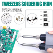 938D Portable Tweezers Soldering Station 220V Soldering Iron Station Chip Desoldering Kit Set EU Plug