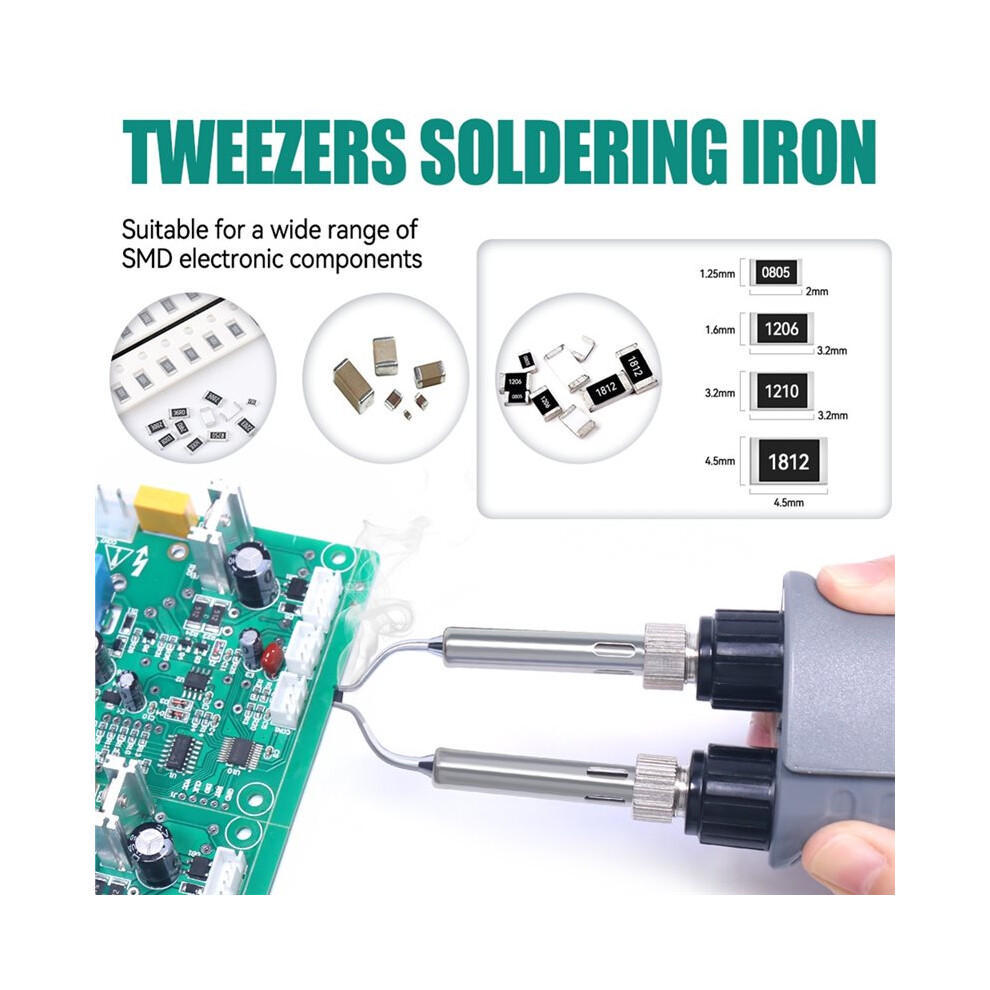 938D Portable Tweezers Soldering Station 220V Soldering Iron Station Chip Desoldering Kit Set Eu Plug 6031461044207