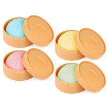 4PCS Colorful Dumpling Stress Balls Fidget Sensory Toy,Squeeze Dough Stress Relief Hand Toy,Bun