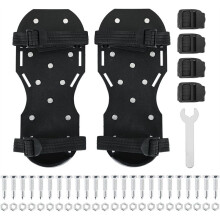 Gunite Spikeschuhe mit 4 Verstellbaren Riemen und 26 Spikes, Schwarz, Einheitsgröße, für Rasenlüfter