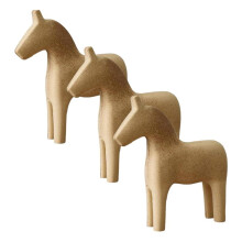 Horse Blank Wooden Statue,Unfinished Wooden Horse Models, Colorable Animal Figurines