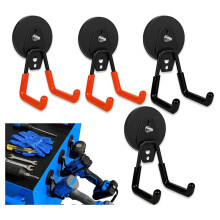 Strong Magnet Hooks Heavy Duty, Rubber Coated No Damage Dual Hook Hangers for Garage Storage, Tools, Garden, Workshop