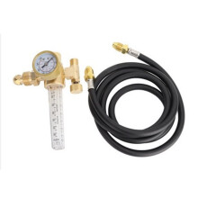Argon/CO2 Mig Tig Durchflussmesser Gasregler Manometer Schweißen Schweißen mit Gasschlauch, Kupfer-Druckregler mit Gasschlauch
