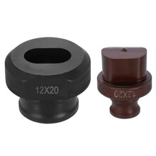 Hydraulisk HåLstansmatris 12X20Mm Ovalt HåL 40Cr StåL Elektrisk Stanssats för MHP-20 JP-20 Elektrisk Stansmaskin