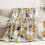 Black Flannel Throw Blanket Soft Lightweight Polyester 4