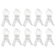 10-Pack Grote Ballonboogklemmen, Plastic, Transparante Achtergrond, Veerklemmen, 3,5 Inch, Zware Clip voor Ballonboogset