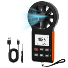 Digital Handhållen Anemometer Vindhastighetsmätare CFM Luftvolymstermometer Vattentät Multifunktionell med Bakgrundsbelysning