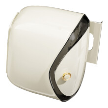 Hanging Small Wall-Mounted Trash Can, Punch-Free Kitchen Compost Bin, 1.2L, White