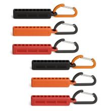 6pcs 10 Holes Screwdriver Bit Holder Storage Organizer, 1/4" Hex Bit Holders Organizer with Carabiner Clips