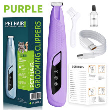 Professioneller Pfotenhaarschneider für Haustiere mit LED-Licht Purple