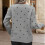 Damen-Pullover mit Polka-Dots, langärmelig, Rundhalsausschnitt, Strickoberteil 5