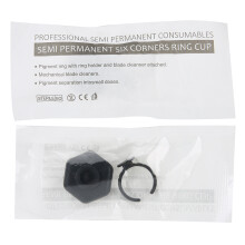 Tattoo Glue Holder For Durable Design Silicone Makeup Rings, Pigment Rings Adjustable Size Microblading Supplies Sponge Ink Caps Capsules For Eyelash