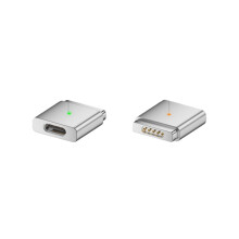 USB-C auf MagSafe 2 Adapter 100W - Müheloses Aufladen Ihres MacBooks Silver