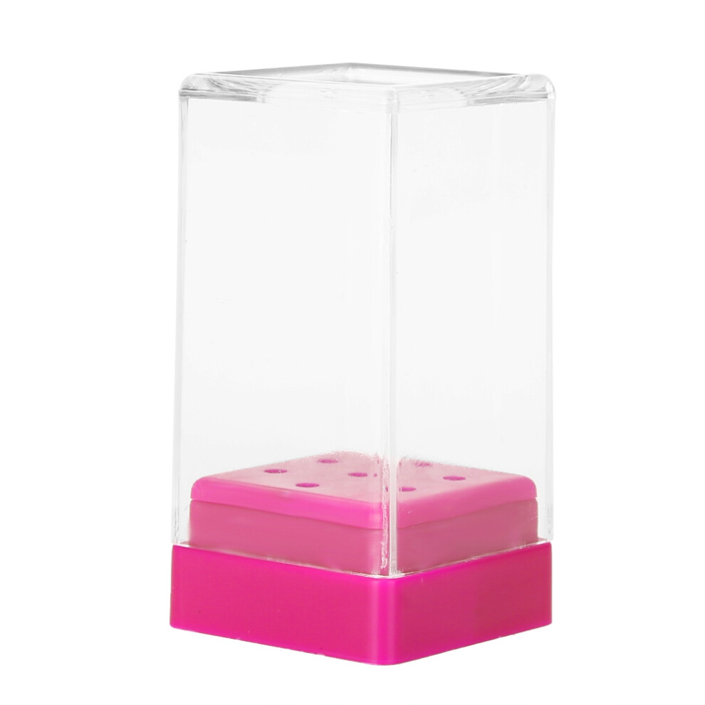 Red 7 Slot Manicure Tool Bit Organiser