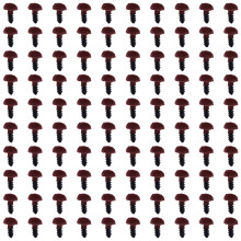 200Pcs Brown Flocking Toy Nose DIY Doll Nose Plush Craft Accessory