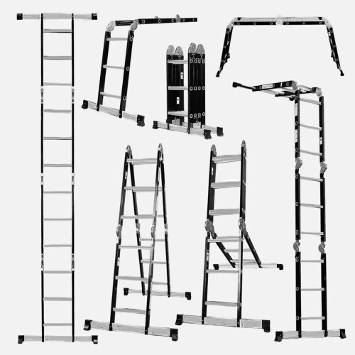 3.45M 12 IN 1 Excel Aluminium Combination Step Ladder Multi-Purpose 1