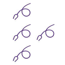 8Pièces Tube Stéthoscope PVC Violet Y En Plastique Durable Extension