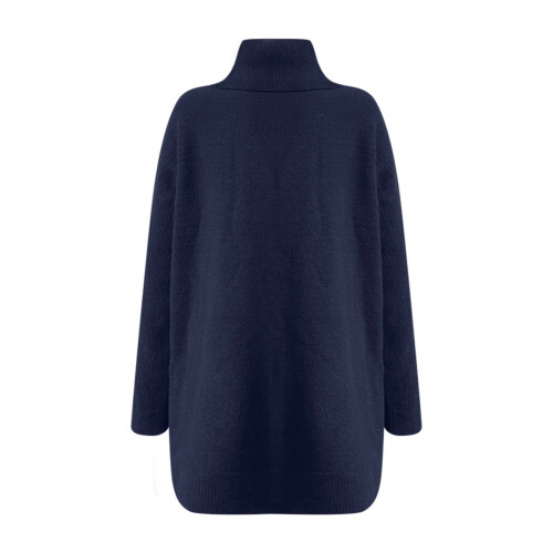Γυναικεία oversized πουλόβερ με ζιβάγκο, μακριά μανίκια νυχτερίδας, χιτώνας με 2
