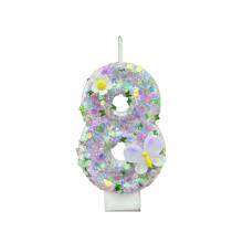 Birthday Number Candles,Birthday Glitter Cake Candles for Christmas Birthday Wedding Party Cake Topper Anniversary Decor (8)