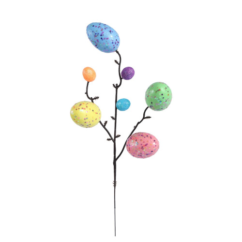 13-inch Glitter Easter Egg Floral Stems 5 pcs 1