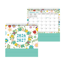 Desktop Organizer with 18-Month Calendar, Thick Base & Monthly Tabs, Business & Personal Scheduling, Corporate Bulk Gift A 7.3 X 8 Inch