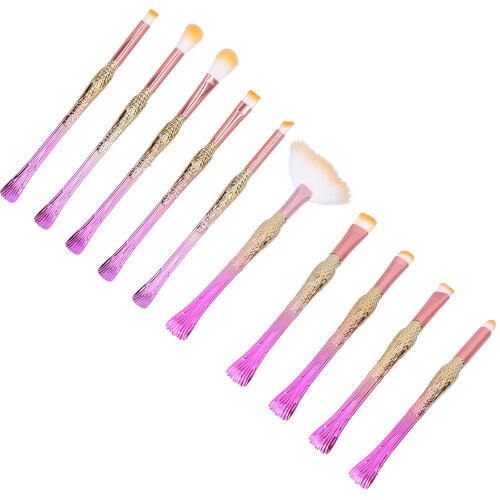 Durable Light Weight Makeup Brush Set, 10pcs Multi Function Brushes for Smooth Application Accurate Coloring 2