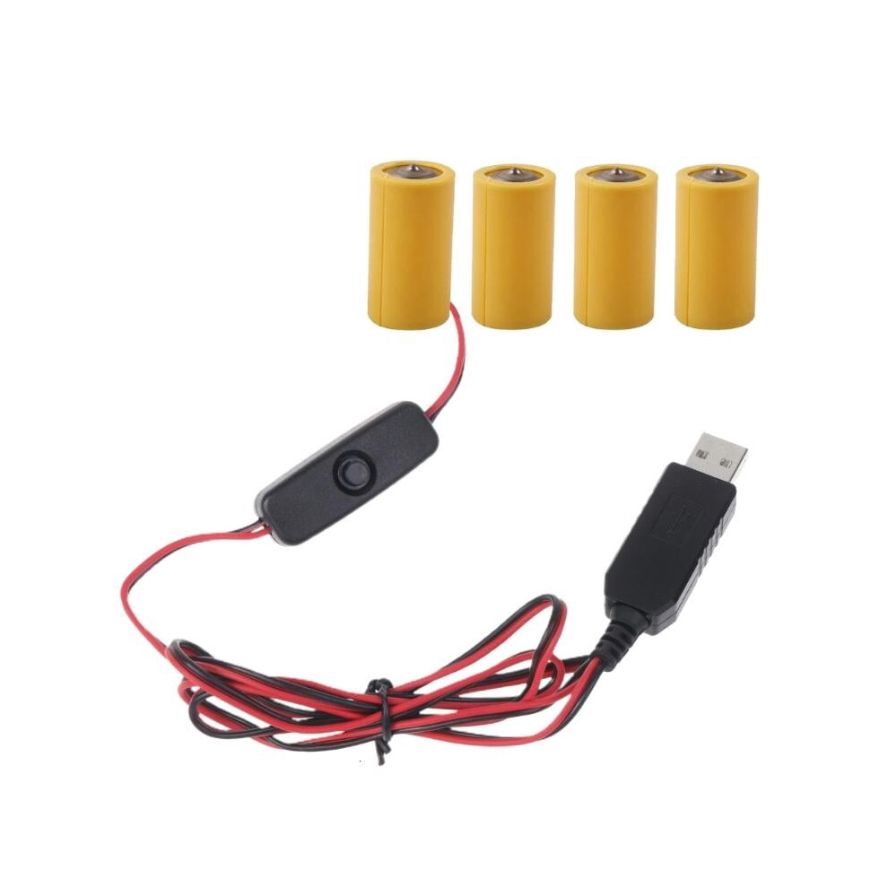 Usb To 6V Lr14 C Dummy Battery Eliminators Cable For 4 Lr14 C Battery For Toy 9180435355256