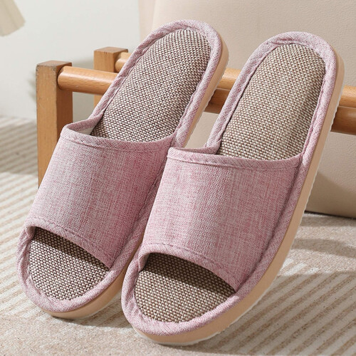 Pantofole da casa da donna Willtoo, a punta aperta, comode, rosa, taglia 6.5 2