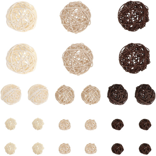 24 bolas redondas de videira para decoração artesanal de 12,7 cm (5 polegadas) 2