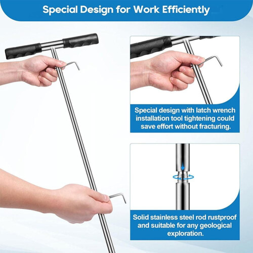 Agricultural Testing Adjustable Soil Probe Solid Stainless Steel Construction 2