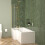 NES Home Nes Home Left L Shaped Shower Bath With Front End Panel & Brushed Brass Screen 1