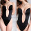 Women's U-Plunge Backless Bodysuit Deep V Seamless Thong 2