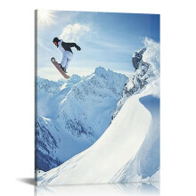 Ski Sport Canvas Art Snow Mountain Landscape 16x20 in