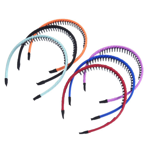 Frcolor6pcs Κορδέλα μαλλιών με χτένα δοντιών Κορδέλα μαλλιών με δόντια Αξεσουάρ 2