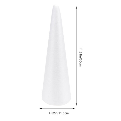2 τεμάχια 30cm λευκό συμπαγές χωνάκι DIY για παιδιά χειροποίητα αξεσουάρ κώνου για 1