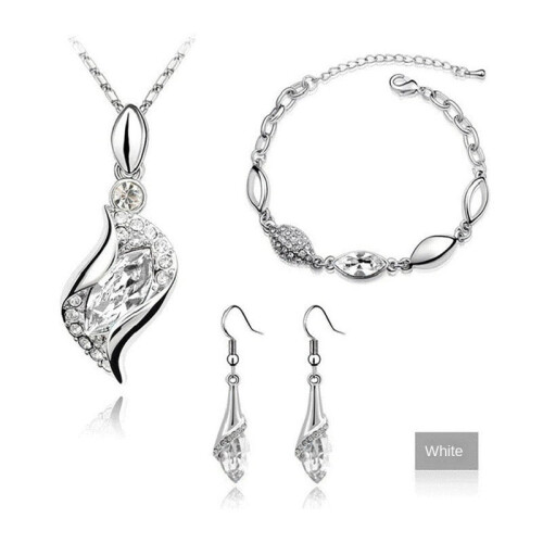 Σετ κοσμημάτων Marquise Crystal Angel Fairy - Σκουλαρίκια, βραχιόλι και κολιέ