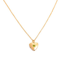 Heart Locket Necklace Photo Pendant Chain Necklace Metal Texture Neck Jewelry for Memory Preservation