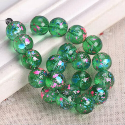 Kristallglasperlen, rund, glänzend, 6 mm, 50 Stück, Farbe 13