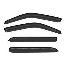 4pcs Dark Smoke Sun Rain Wind Deflectors for Ford F150 2001–2003 & Lincoln Blackwood 2002, Compatible with OEM